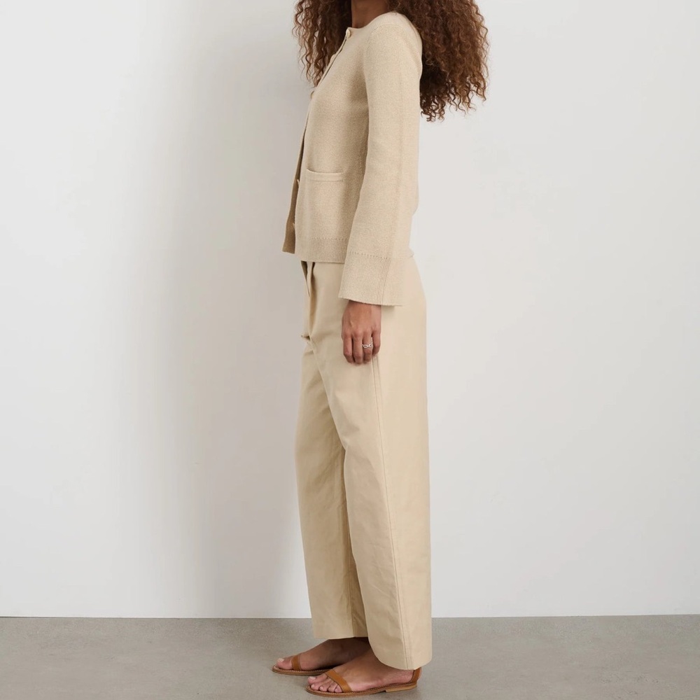 Alex Mill Pants Soho Cotton Linen Barrel Arc Wide Leg Trousers Sz 4 - Picture 14 of 14